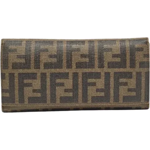 Pre-owned Coated canvas wallets , female, Sizes: ONE SIZE - Fendi Vintage - Modalova