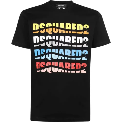 T-shirts and Polos with Multi Print , male, Sizes: S - Dsquared2 - Modalova