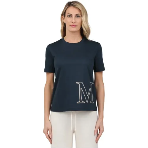 Monogramm T-Shirt , Damen, Größe: M - Max Mara - Modalova
