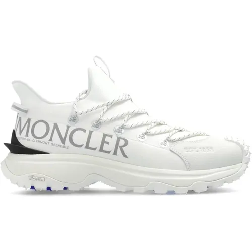 Weiße Sneakers mit Logo-Print , Herren, Größe: 40 EU - Moncler - Modalova