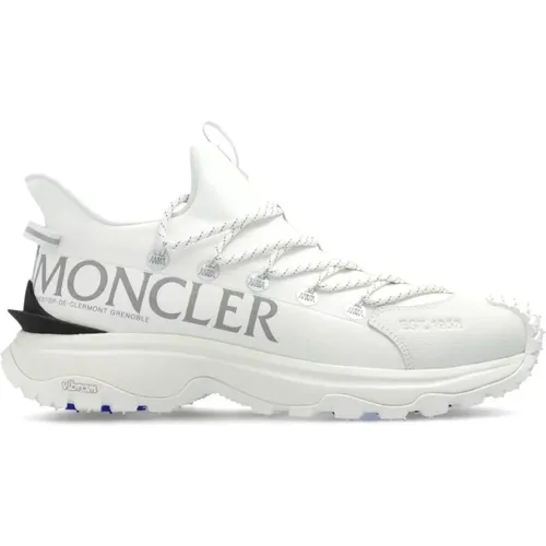 Weiße Sneakers mit Logo-Print , Herren, Größe: 43 EU - Moncler - Modalova