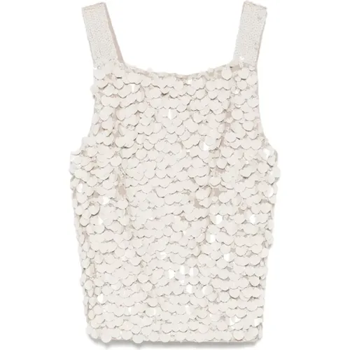 Sleeveless Tops, female, , Size: M Elegant Sleeveless Blouse for Women - P.a.r.o.s.h. - Modalova