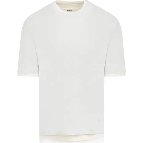 Mens Grey T-Shirt Polo Collection , male, Sizes: L, M - Jil Sander - Modalova