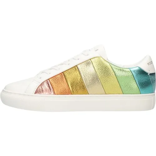 Regenbogen Streifen Low Top Sneakers , Damen, Größe: 37 EU - Kurt Geiger - Modalova