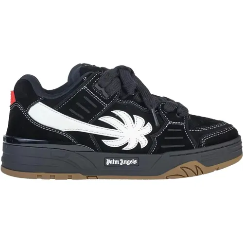 Sneakers, female, , Size: 10 US White Suede Sneakers Venice Style - Palm Angels - Modalova