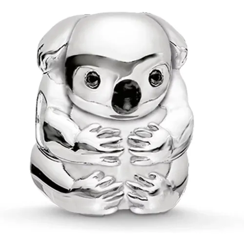 Koala Bear Bead Silver Black , female, Sizes: ONE SIZE - Thomas Sabo - Modalova