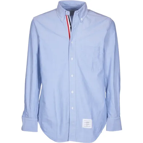 Cotton Shirt Striped Grosgrain , male, Sizes: L, XL - Thom Browne - Modalova