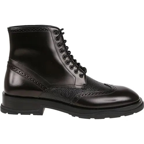 Leather Lace-up Boots , male, Sizes: 8 UK - alexander mcqueen - Modalova