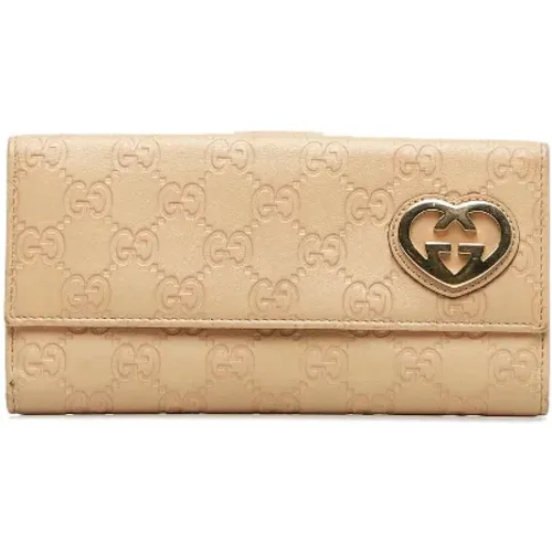 Pre-owned Wallets, female, , Size: ONE SIZE Pre-owned Leather wallets - Gucci Vintage - Modalova