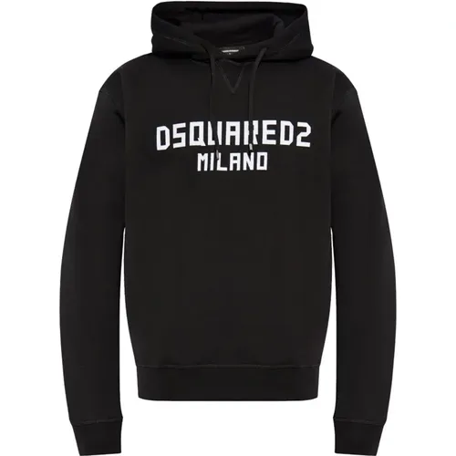 Hoodies, male, , Size: M Hooded Sweater Long Sleeves - Dsquared2 - Modalova