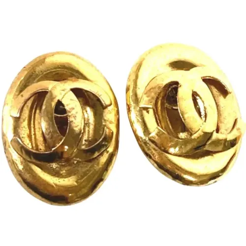 Pre-owned Jewellery, female, , Size: ONE SIZE Pre-owned Metal earrings - Chanel Vintage - Modalova