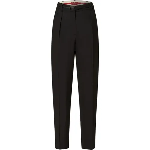 Carrot Line Wool Trousers , female, Sizes: L, M - Max Mara Studio - Modalova