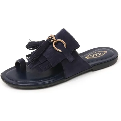 Flip Flops, female, , Size: 5 US Frangia sandal shoe made in Italy - TOD'S - Modalova