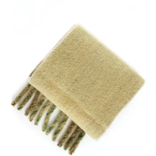 Winter Scarves, male, , Size: ONE SIZE Alpaca Wool Fringed Scarf - Marni - Modalova