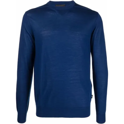 Blauer Pullover aus Wollmischung - Emporio Armani - Modalova
