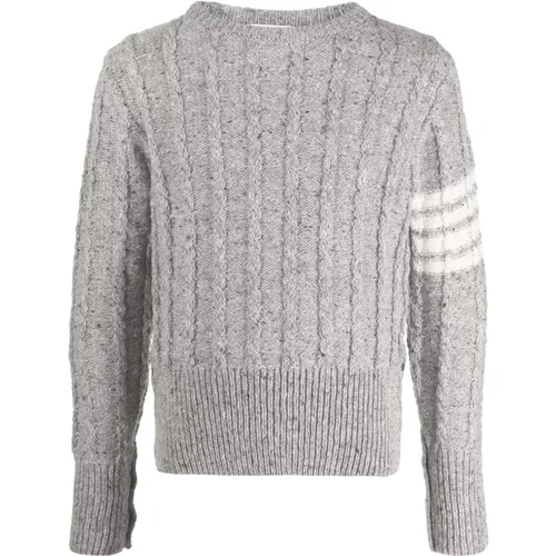 Gestreifter Cable-Knit-Pullover - Thom Browne - Modalova