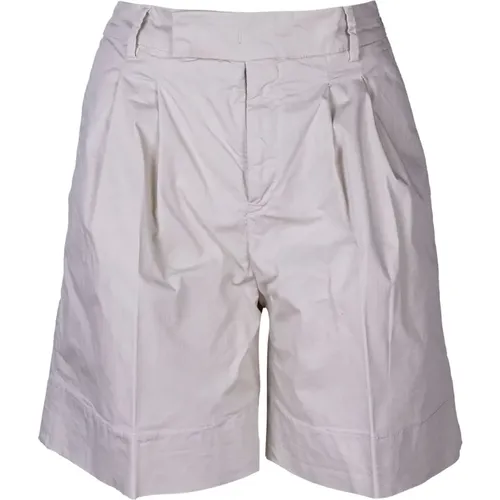 Weite Bein Baumwoll Bermuda Shorts , Damen, Größe: S - Briglia - Modalova