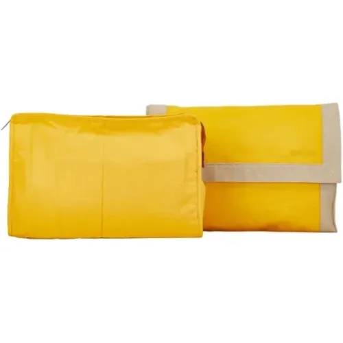 Pre-owned Clutches, female, , Size: ONE SIZE Pre-owned Canvas clutches - Hermès Vintage - Modalova