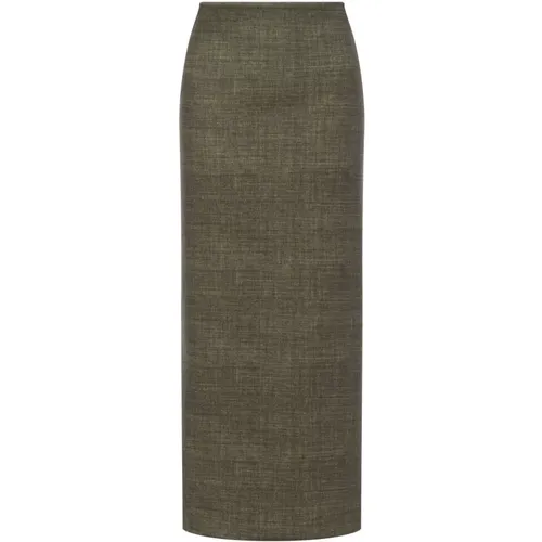 Pencil Skirt Slub Texture , female, Sizes: S, M - Philosophy di Lorenzo Serafini - Modalova