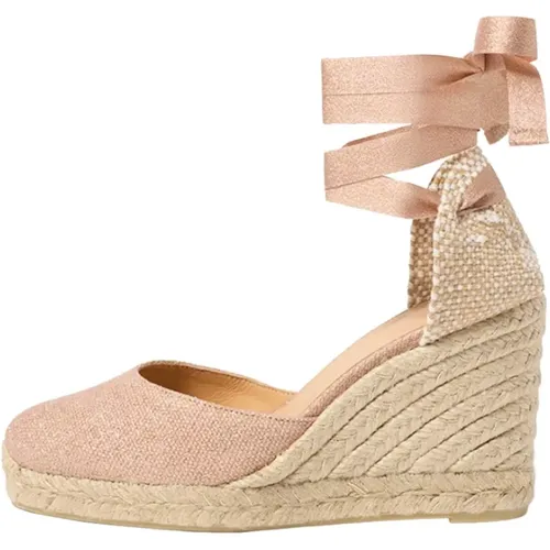 Handgefertigte Espadrilles aus Metallischem Leinen , Damen, Größe: 40 EU - Castañer - Modalova