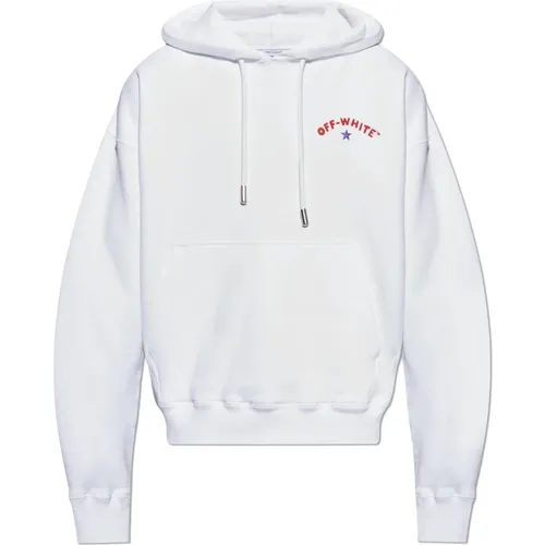 Off , Hoodies, male, , Size: XL Sweatshirt with logo - Off White - Modalova