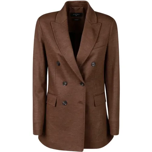 Blazers, female, , Size: S Sophisticated Double-Breasted Jacket - Circolo 1901 - Modalova