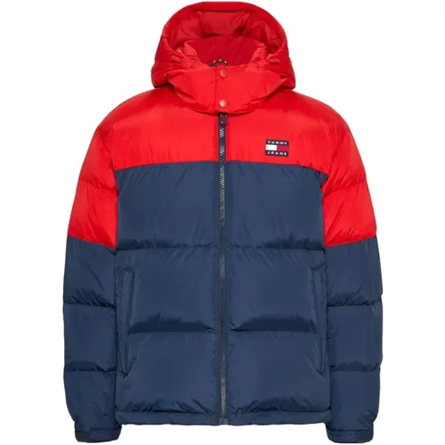 Down Jackets, male, , Size: L Alaska colorblock puffer jacket tjm - Tommy Hilfiger - Modalova