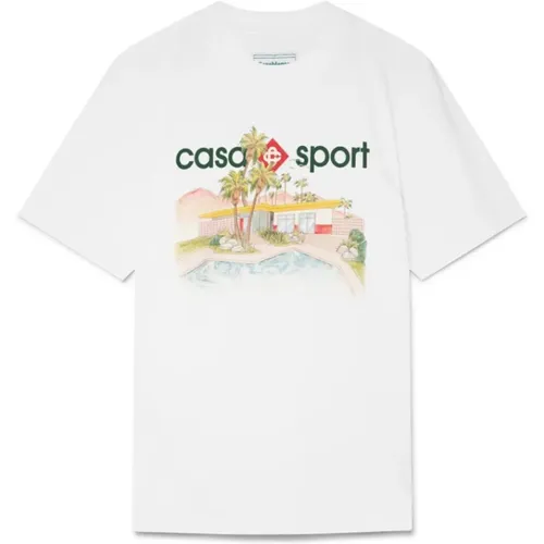 T-Shirts, male, , Size: 2XL Poolside T-Shirt - Casablanca - Modalova