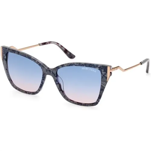Blau Verlaufende Sonnenbrille , unisex, Größe: 55 MM - Marciano - Modalova