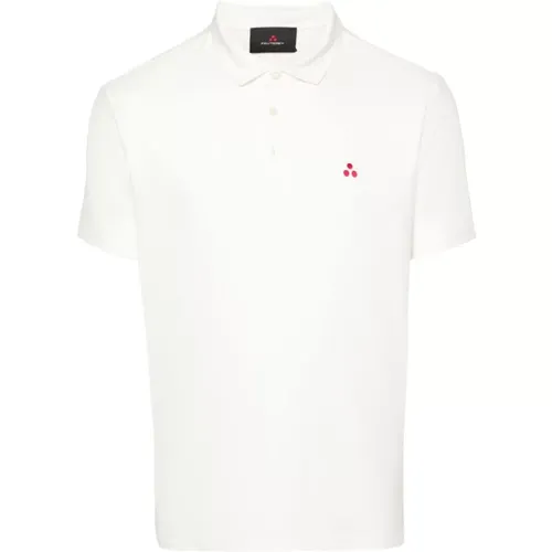 Weißes Baumwollmisch-Poloshirt , Herren, Größe: 2XL - Peuterey - Modalova