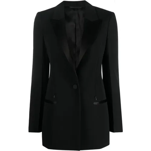 Smoking Jacket with Satin Details , female, Sizes: S, XS - Givenchy - Modalova