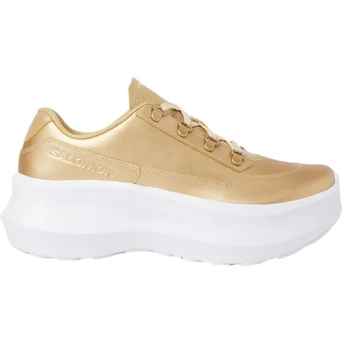 Metallic Leder Plateau Sneakers , Herren, Größe: 42 1/2 EU - Salomon - Modalova