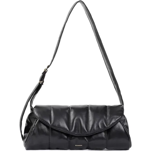 Quilted Leather Shoulder Bag , female, Sizes: ONE SIZE - Jil Sander - Modalova