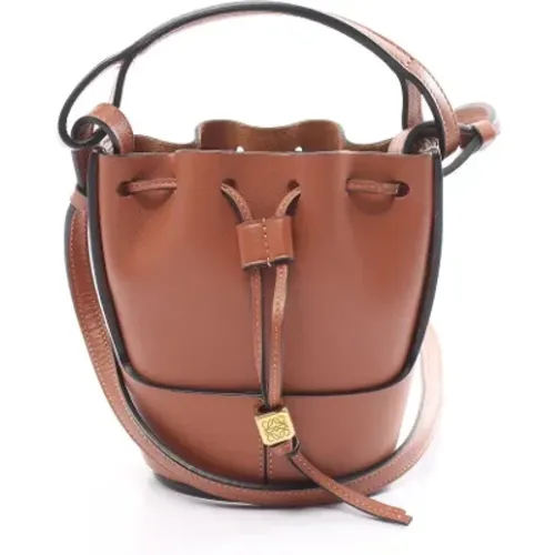 Pre-owned Bucket Bags, female, , Size: ONE SIZE Pre-owned Leather shoulder-bags - Loewe Pre-owned - Modalova