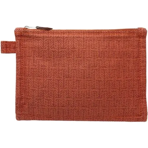 Pre-owned Clutches, female, , Size: ONE SIZE Pre-owned Cotton clutches - Hermès Vintage - Modalova