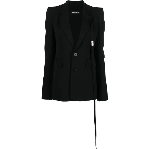 Blazers, female, , Size: XS Notched Lapel Jacket - Ann Demeulemeester - Modalova