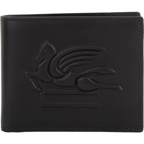 Wallets & Cardholders, male, , Size: ONE SIZE Leather Logo Embossed Wallet - ETRO - Modalova