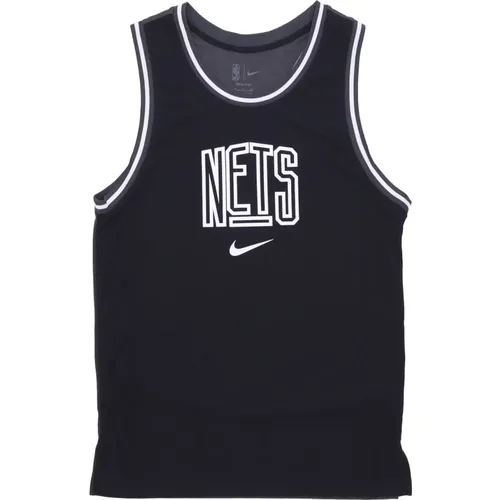 Sportswear, male, , Size: S Brooklyn Nets Basketball Tank Top - Nike - Modalova