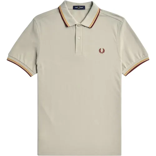 Polo Shirts, male, , Size: S Double Stripe Polo Shirt M3600 - Fred Perry - Modalova