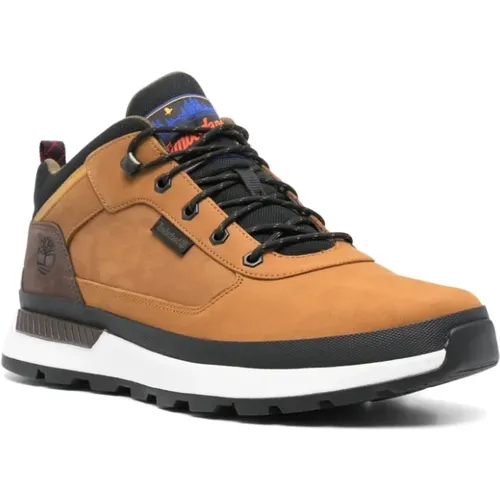 Braune Nubukleder Sneakers , Herren, Größe: 42 1/2 EU - Timberland - Modalova