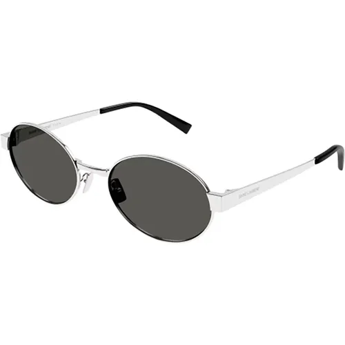 Metall Sonnenbrille für Frauen , Damen, Größe: 55 MM - Saint Laurent - Modalova