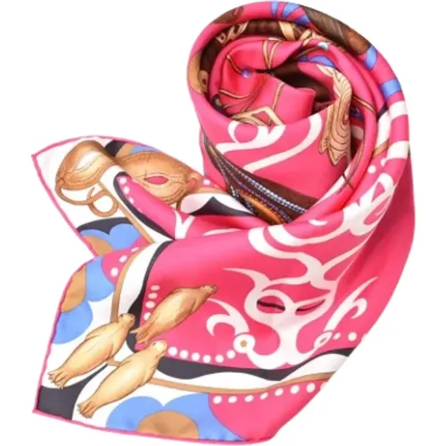 Pre-owned Scarves, female, , Size: ONE SIZE Pre-owned Canvas scarves - Hermès Vintage - Modalova