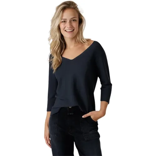 Slate V-Neck Sweater , Damen, Größe: M - No man's land - Modalova