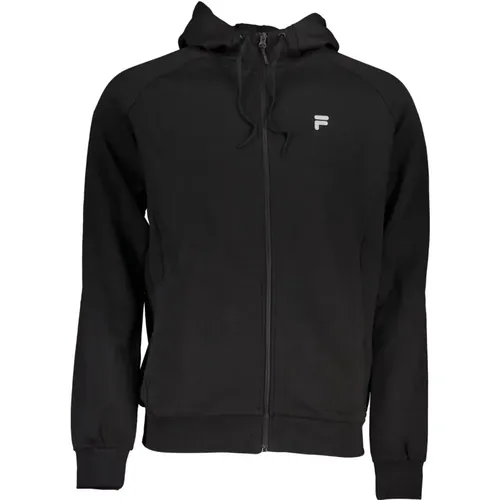 Zip-throughs, male, , Size: XS Hooded Sweatshirt with Zip and Print - Fila - Modalova