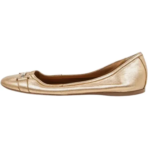 Pre-owned Leather flats , female, Sizes: 4 UK - Versace Pre-owned - Modalova