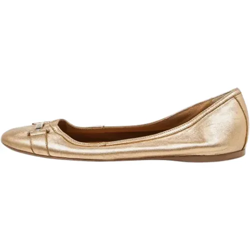 Pre-owned Flats, female, , Size: 7 US Pre-owned Leather flats - Versace Pre-owned - Modalova