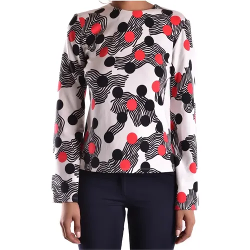 Long Sleeve Tops, female, , Size: XS Long Sleeve Geometric Top - Msgm - Modalova