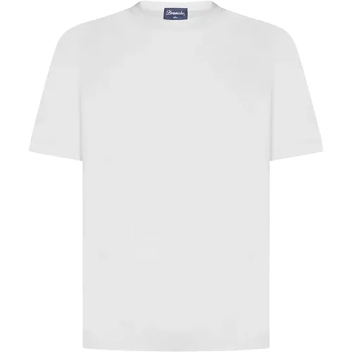 Half Sleeve Knit T-Shirt , male, Sizes: XL, 2XL - Drumohr - Modalova