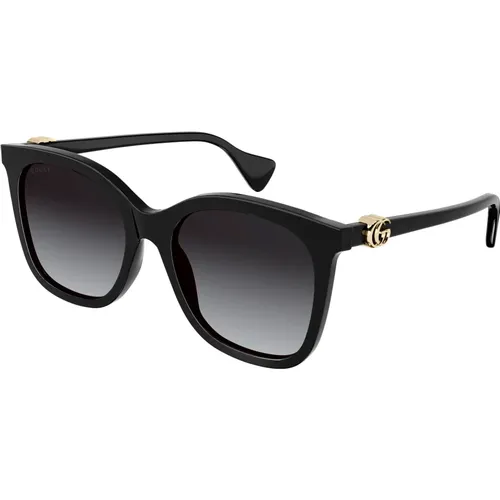 Schwarze/Graue Sonnenbrille,Sonnenbrille Gg1071S 002 havana havana braun - Gucci - Modalova