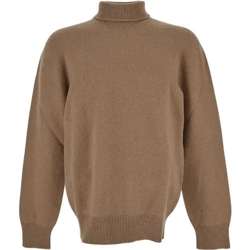 Turtlenecks, male, , Size: M Wool Turtleneck Knit Sweater - Laneus - Modalova